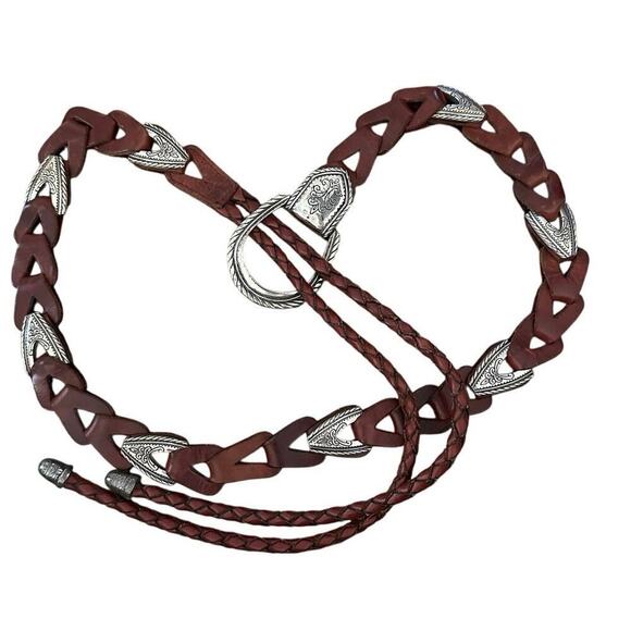 Vintage Brighton Women´s Brown Woven braided western...